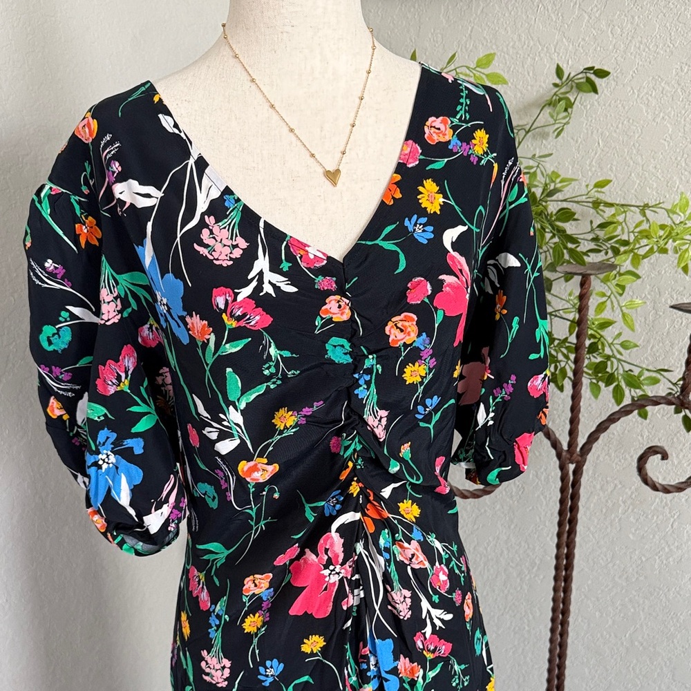 a new day Black Floral Long Sleeve Dress